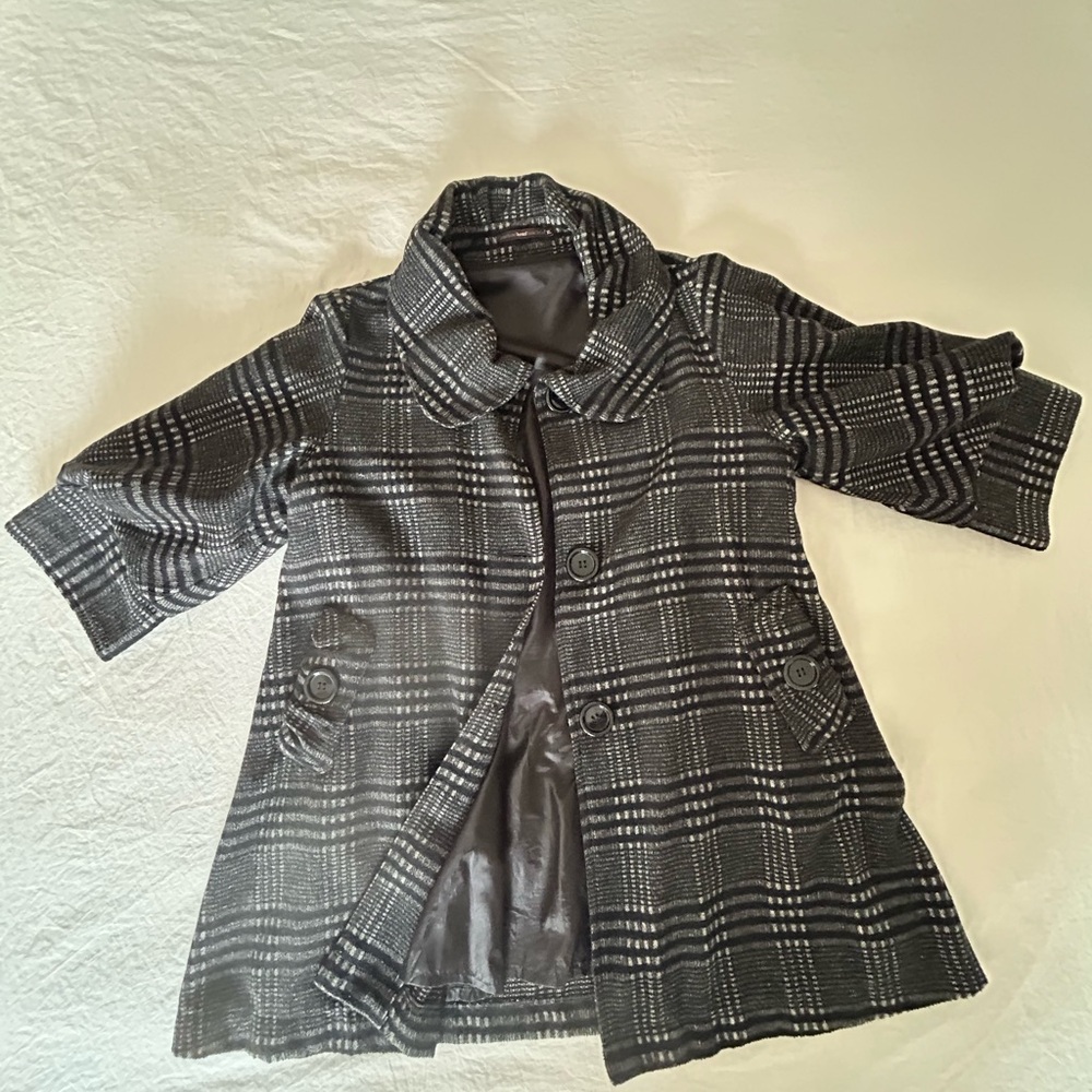 Hazel Plaid Button-Up Coat